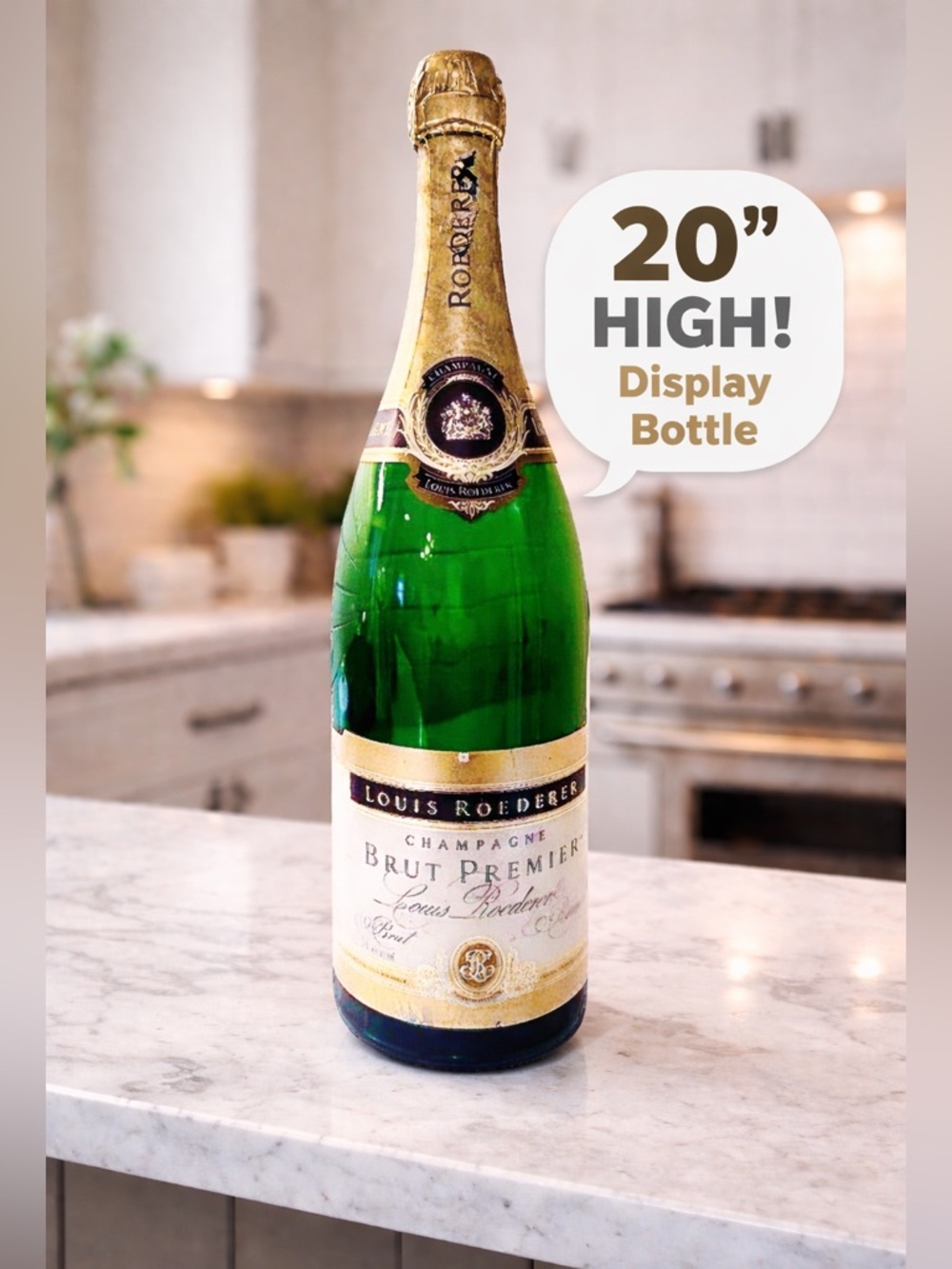 Louis Roederer 3L Jeroboam Champagne Bottle.